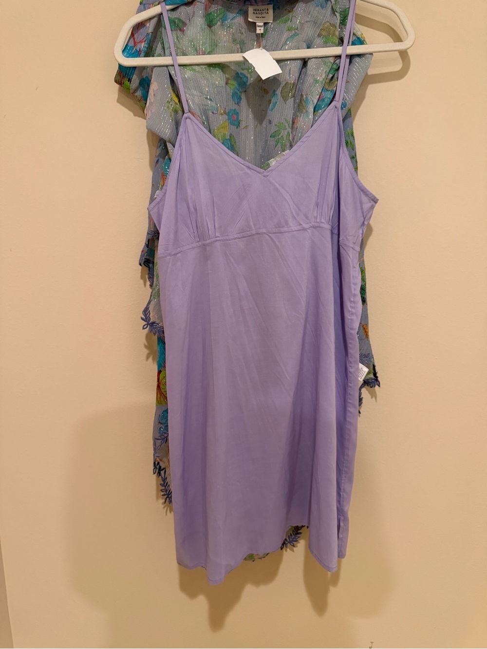 Hemang & Nandita Floral Long Sleeve Maxi Dress in Lavender. Size M. - Picture 5 of 7
